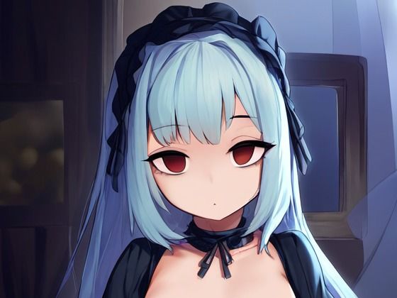 ゴスロリの女の子が催●にかかってスカートをたくし上げている画像(催●スキ) [d_359440]