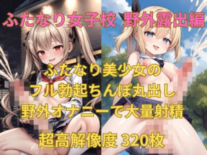 ふたなり巨根女子校生が野外露出にどハマリしてお外でちんぽ丸出しにしてオナニー大量射精しちゃう画像集(私立ふたなり女子校) [d_361077]