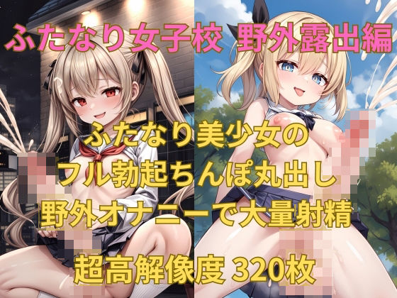 ふたなり巨根女子校生が野外露出にどハマリしてお外でちんぽ丸出しにしてオナニー大量射精しちゃう画像集(私立ふたなり女子校) [d_361077]