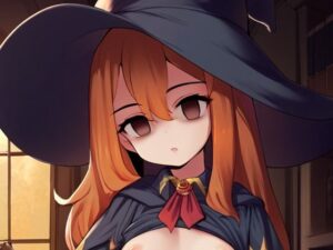 魔女の女の子が催●にかかってスカートをたくし上げている画像(催●スキ) [d_361348]