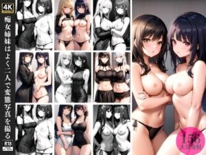 痴女姉妹はよく二人で変態写真を撮る(淫乱の山) [d_361708]