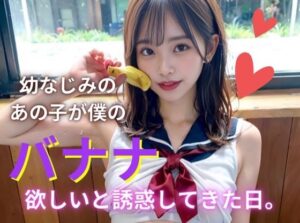 幼なじみが僕のバナナを欲しがった日。。(妄想物語) [d_362992]