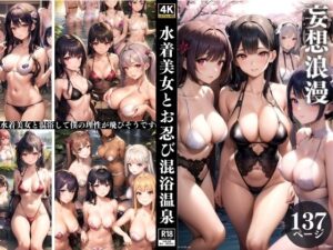 妄想浪漫〜水着美女とお忍び混浴温泉〜(淫乱の川) [d_365851]