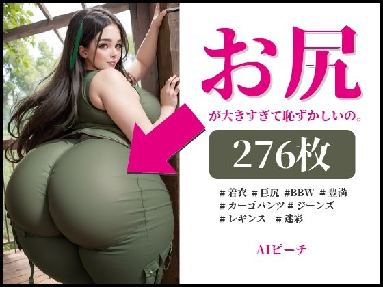 お尻が大きすぎて恥ずかしいの。(AIピーチ) [d_365950]