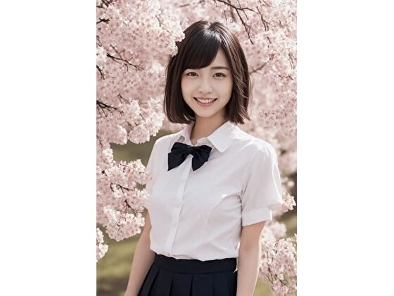 満開の桜の下での学生撮影会にて・・・(AIKA) [d_368426]