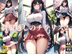 はちきれそうな制服越しのチラリズム(みるくしふぉん) [d_370031]