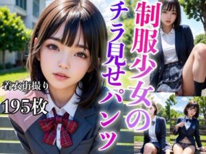 制服少◯のチラ見せパンツ(ミルクキング) [d_370516]