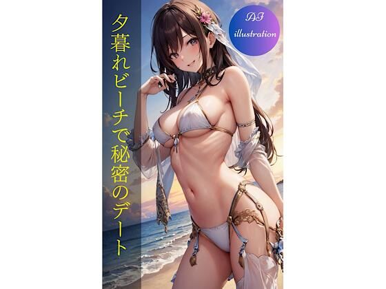 夕暮れビーチで秘密のデート 二次元イラスト写真集(ますたーど) [d_373513]