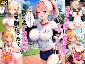 女子学園に新任教師としてやってきた僕そこはデカ乳巨乳学園だった！？【セリフ入り】(プリ尻マン開学園) [d_373896]