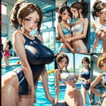 ジムに現れた痴女 〜話題の痴女！際どすぎる水着でハメハメ！！〜(えちえち研究所) [d_373953]