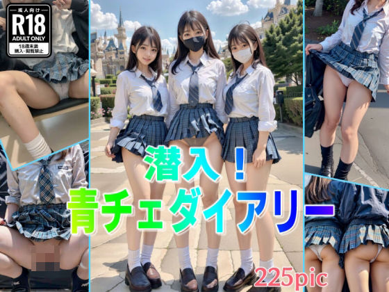 潜入！青チェJ◯のパンツ見せつけダイアリー(濡林艶男) [d_375583]