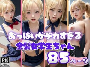 おっぱいがデカすぎる金髪女学生とラブラブ青春画像集(美人ズ) [d_381135]