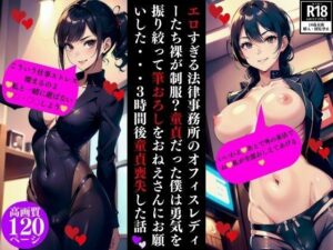 エロすぎる法律事務所のオフィスレディーたち裸が制服？童貞だった僕は勇気を振り絞って筆おろしをおねえさんにお願いした・・・3時間後童貞喪失した話(Fサークル) [d_354819]