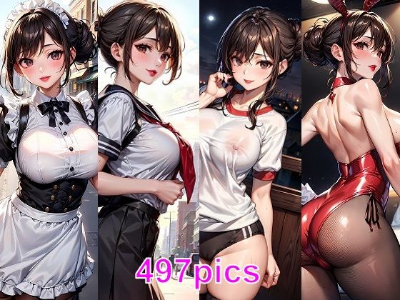 ママ活主婦（セレブ）が、コスプレ＆制服デートをお願いしてきたCG集(妄想サチュレーション) [d_358171]
