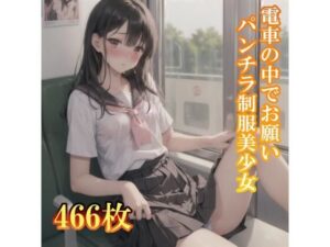 電車の中でお願い！パンチラしてくれる制服美少女(制服あーと) [d_382179]