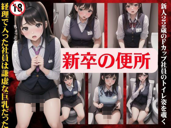 新卒の便所！経理で入った社員は謙虚な巨乳だった・・・新人22歳のFカップ社員のトイレ姿を覗く・・・(高級美女クラブ) [d_382366]