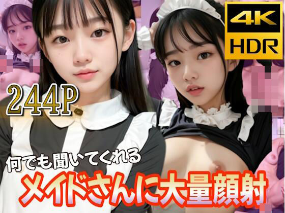 何でも聞いてくれる素直なメイドさんに大量顔射(白夜倶楽部) [d_383323]