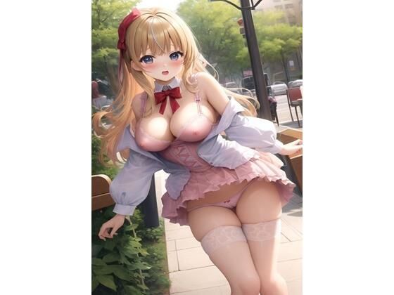 巨乳見せたがり彼女の街中ドキドキ露出デート Part 2(TKサークル) [d_384205]