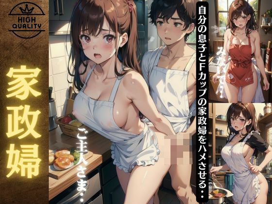 家政婦を強●SEX！自分の息子とFカップの若い家政婦をハメさせる変態ご主人スペシャル(性欲クリニック) [d_384870]