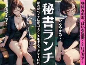 秘書ランチ〜某有名企業の秘書がベンチで座ってランチをする巨乳のおっぱいを盗撮〜エロメガネ特集(高品質クラブ) [d_384874]