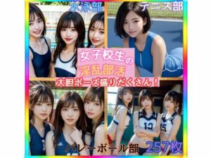 女子校生の淫乱部活【水泳部/テニス部/バレーボール部】(AIstudio) [d_387848]