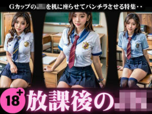 放課後のGカップJKスペシャル！机に座らせてパンチラさせる特集(寝る前に読みたくなる大人のエロ本) [d_388537]