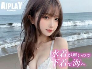 水着が無いので下着で海へ(AIPLAY) [d_388576]