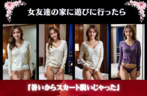 女友達の家に遊びに行ったら〜「暑いからスカート脱いじゃった」(AVMAX) [d_388757]