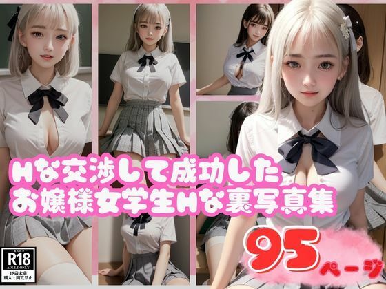 Hな交渉して成功したお嬢様女学生Hな裏写真集95枚(AIの悪戯) [d_389648]