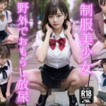 制服美少女 放課後野外でおもらし放尿(AI美女はむはむクラブ) [d_389748]