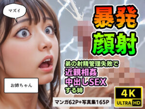 暴発顔射 弟の射精管理失敗で近親相姦中出しSEXする姉【4Kマンガ＋写真集】(コメットパンチ) [d_392677]