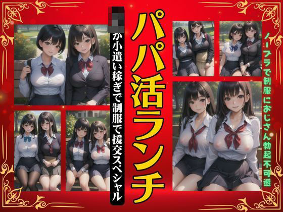 パパ活ランチ！JKがお小遣い稼ぎで制服姿で援交〜ノーブラの制服におじさん勃起不可避〜(高品質クラブ) [d_392881]