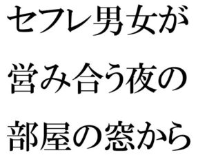 セフレ男女が営み合う夜の部屋の窓から見える近くの川沿い(逢瀬のひび) [d_400832]
