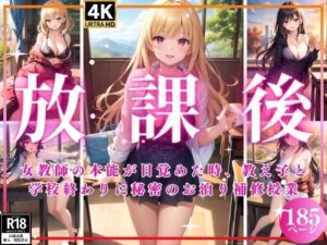 放課後〜女教師の本能が目覚めた時、教え子と学校終わりに秘密のお泊り補修授業〜(インフォエロティカ) [d_349015]