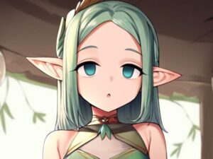 エルフの女の子が催●にかかってスカートをたくし上げている画像(催●スキ) [d_365169]