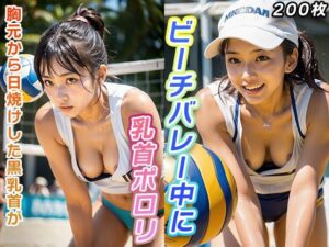 ビーチバレー中に乳首ポロリ【褐色の女子たちのラッキースケベ】(永愛堂) [d_376669]