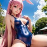うさ耳競泳水着5【AI生成】(AI美女集) [d_398494]