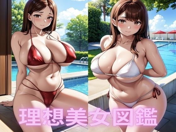 爆乳水着美女【理想イラスト美女図鑑】(おっぱいおしり研究所) [d_398709]