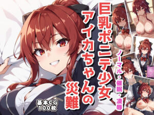 巨乳ポニテ少女アイカちゃんの災難 ノーマル・催○・凌○(AI画像館) [d_401065]