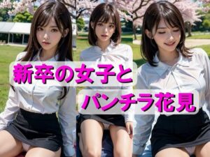 新卒の女子とパンチラ花見(AIpril Fool リアル系) [d_402799]