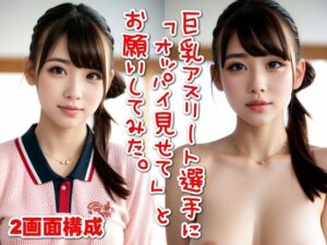 【2画面構成】巨乳アスリート選手に「オッパイ見せて」とお願いしてみた。(SUPER-PIPELINE) [d_403360]