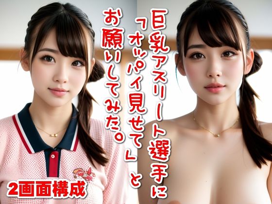 【2画面構成】巨乳アスリート選手に「オッパイ見せて」とお願いしてみた。(SUPER-PIPELINE) [d_403360]