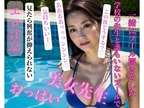 学校の先生と誰もいないプールで一緒にプール開きをした(OMOCYA) [d_404006]