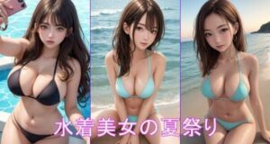 水着美女の夏祭り(AIラボ) [d_404184]