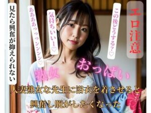 人妻熟女な先生に浴衣を着させると興奮し脱がしたくなった(HHH) [d_404596]