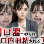 開口器つけられ口内射精される女(まーどか) [d_404798]