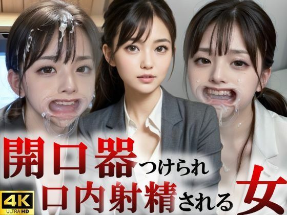 開口器つけられ口内射精される女(まーどか) [d_404798]