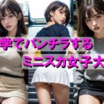 大学でパンチラする女子大生(AIpril Fool リアル系) [d_404817]