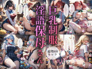 60キャラ 巨乳制服淫語保母さん 即オチ2コマ(事務びーむ) [d_404945]