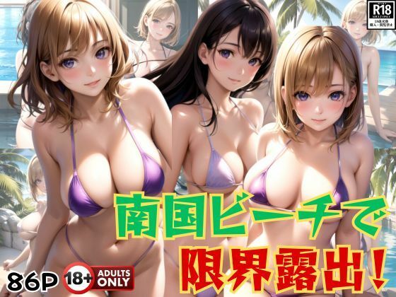 南国ビーチで限界露出！ 極少マイクロビキニで大胆露出する美女たち(なっつくりーむ) [d_405690]